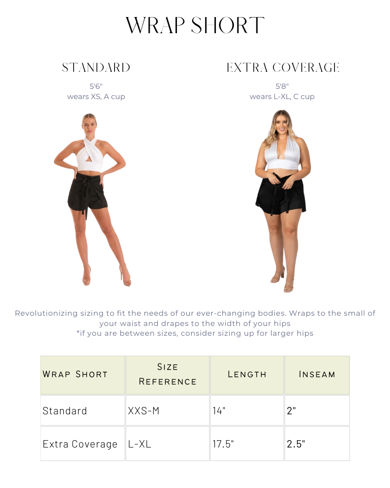Wrap Short Satin
