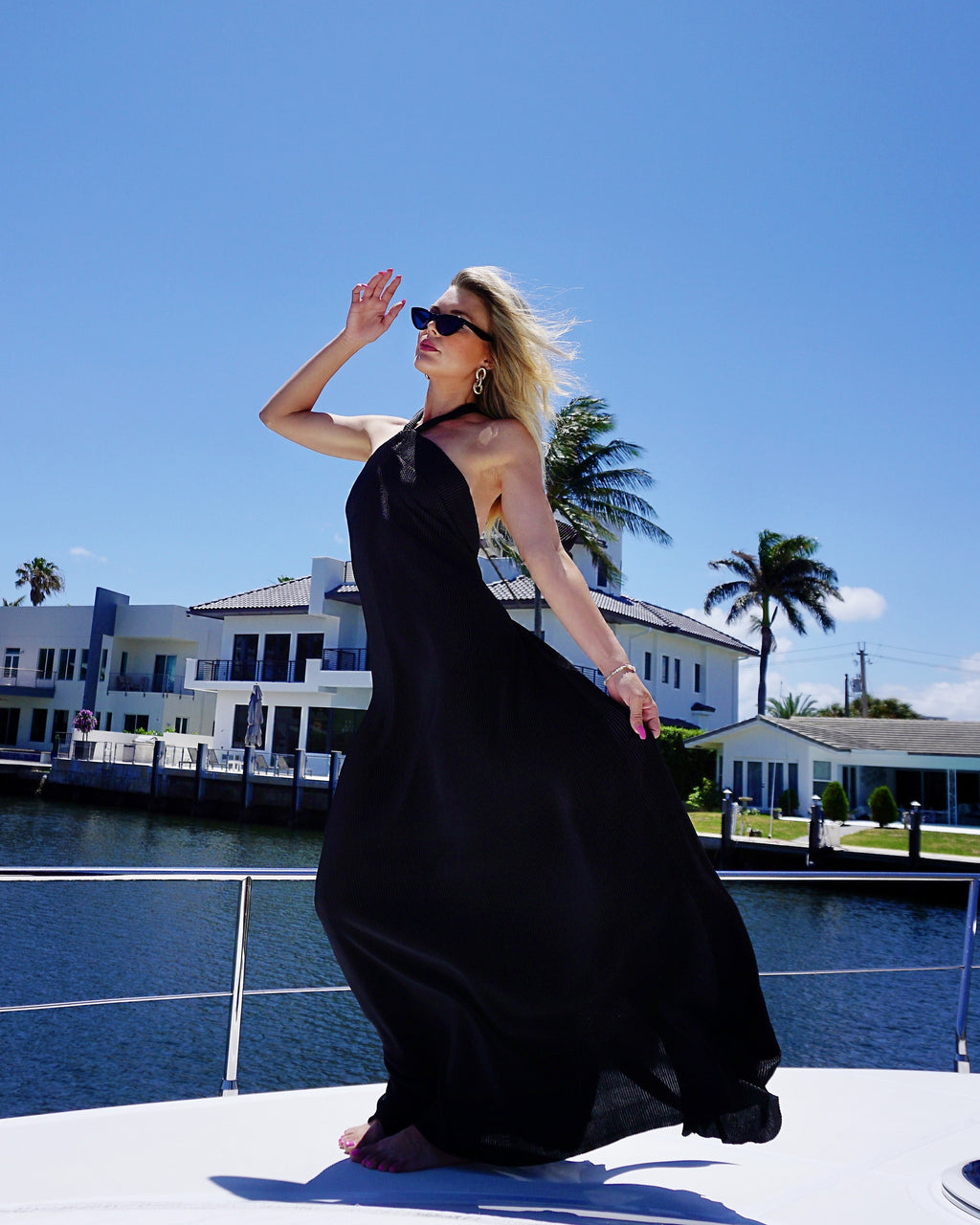 Monaco Maxi Dress - Plisse