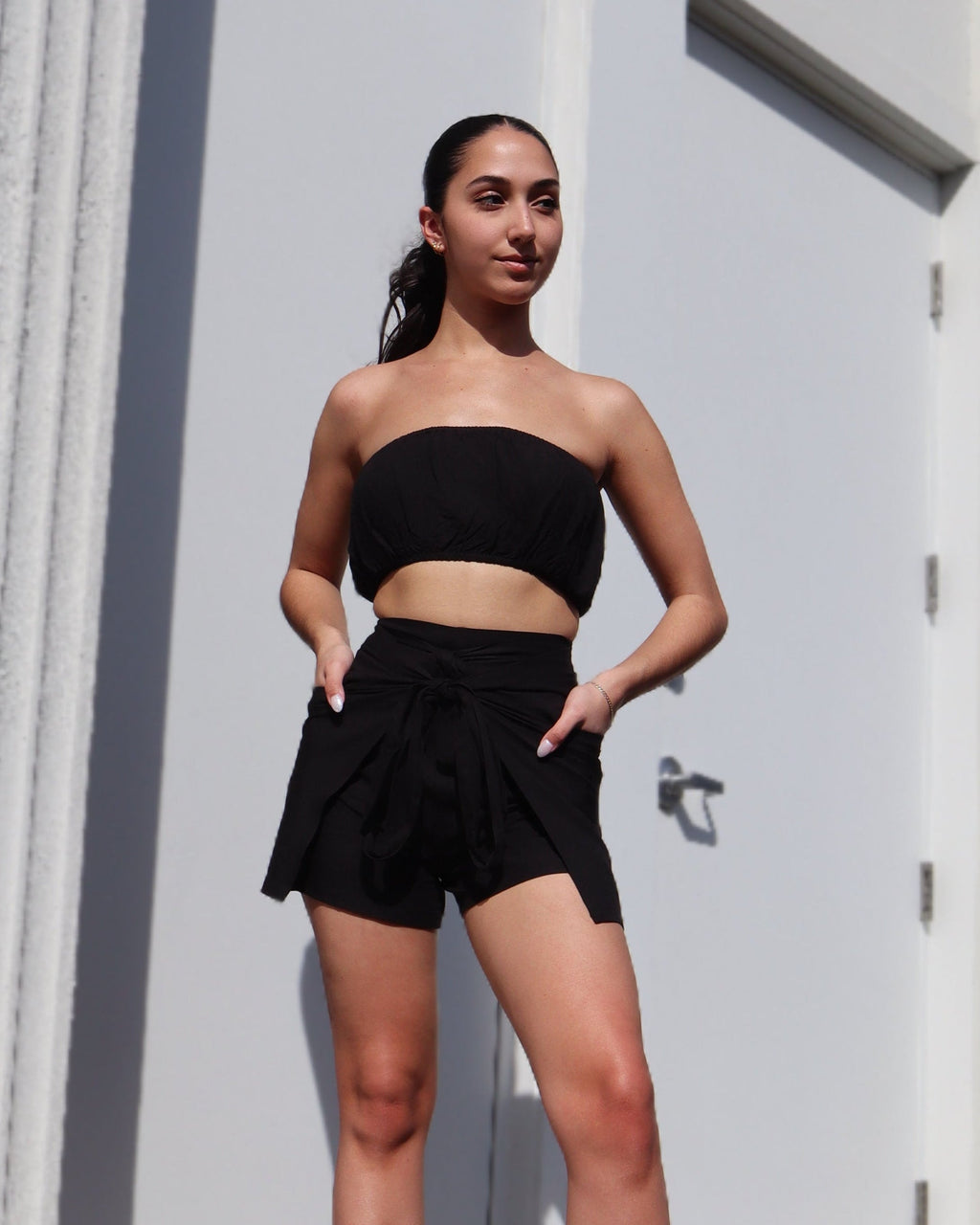 Pocket Wrap Short - Linen